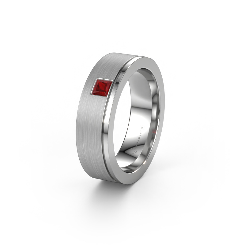 Image of Wedding ring WH0550L16CMP 950 platinum ±0.24x0.09in Ruby