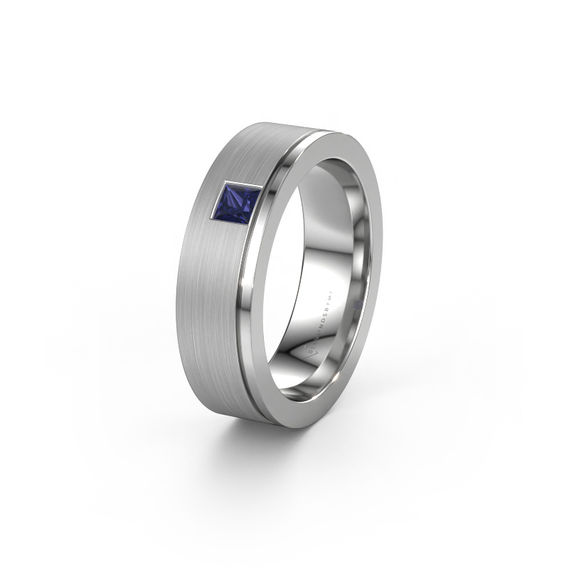 Image of Wedding ring WH0550L16CMP 950 platinum ±0.24x0.09in Sapphire