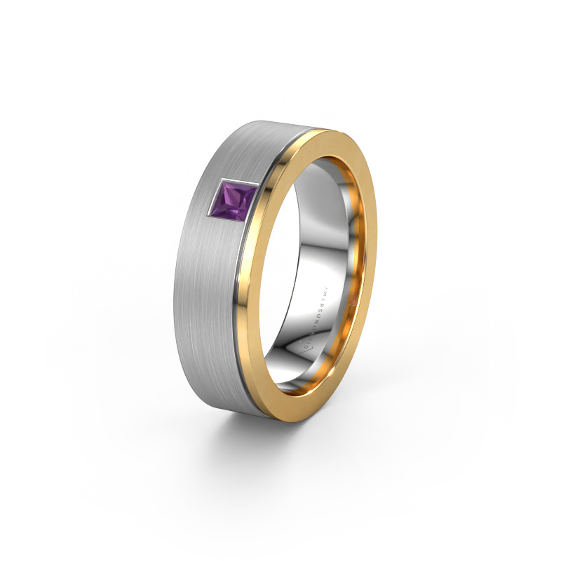 Bild von Ehering WH0550L16CMP 585 Weißgold ±6x2.2 mm Amethyst