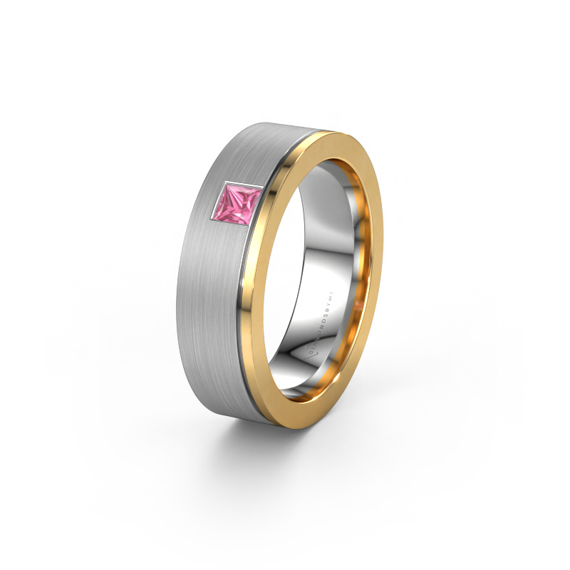 Bild von Ehering WH0550L16CMP 585 Weißgold ±6x2.2 mm Pink Saphir