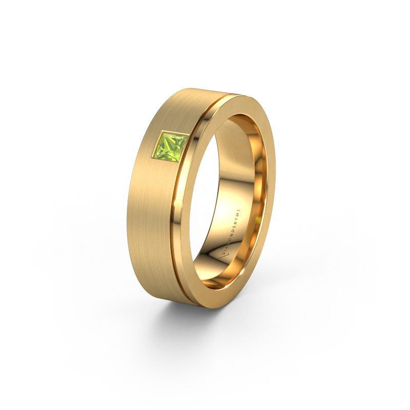 Image of Wedding ring WH0550L16CMP 585 gold ±0.24x0.09in Peridot