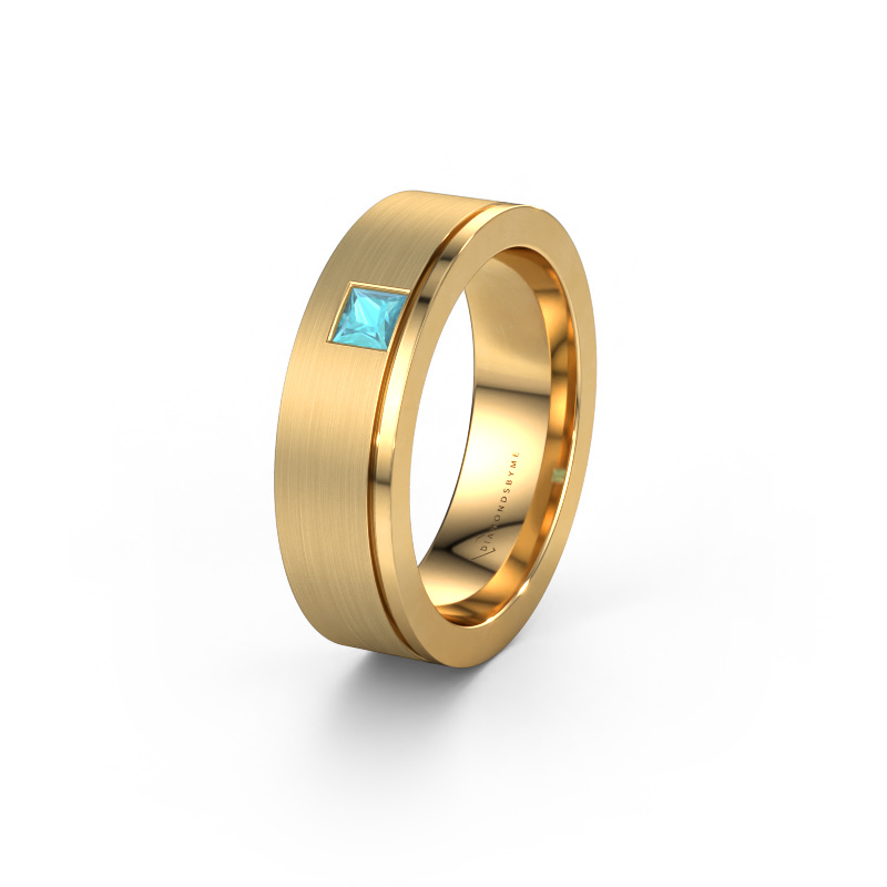 Bild von Ehering WH0550L16CMP 585 Gold ±6x2.2 mm Blau Topas