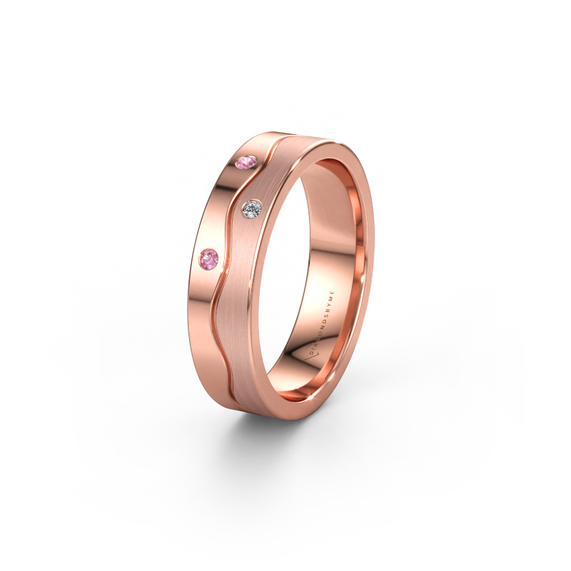 Immagine di Fede nuziale WH0701L15APM 585 oro rosa ±5 x 1,7 mm Zaffiro rosa
