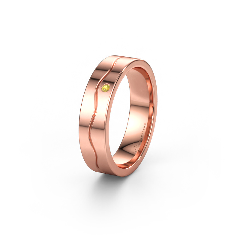 Immagine di Fede nuziale WH0701L15AP 585 oro rosa ±5 x 1,7 mm Zaffiro giallo
