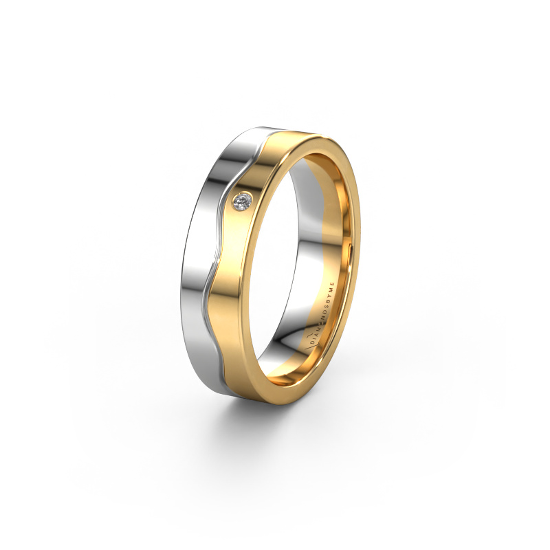 Bild von Ehering WH0701L15AP 585 Weißgold ±5x1.7 mm Zirkonia
