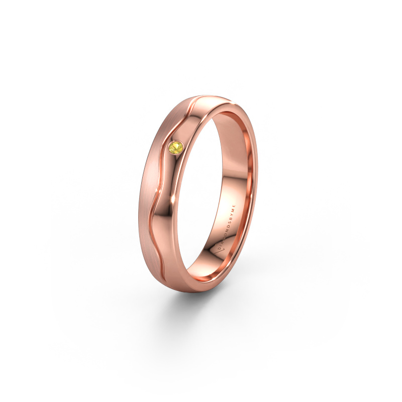Immagine di Fede nuziale WH0701L24APM 585 oro rosa ±4 x 1,7 mm Zaffiro giallo