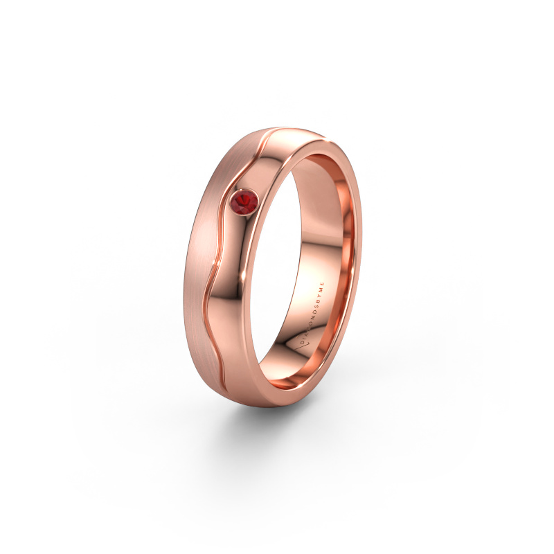 Bild av Vigselring WH0701L25APM 585 roséguld ±5 x 1,7 mm Rubin