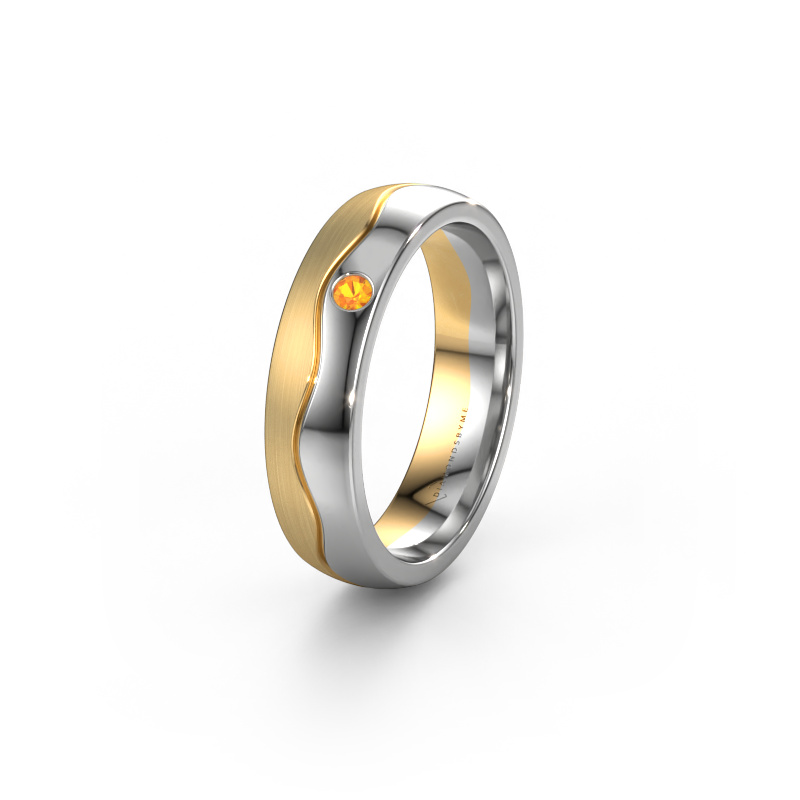 Image of Wedding ring WH0701L25APM 585 gold ±0.20x0.07 in Citrin