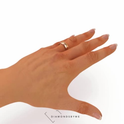 Wavy ±0.24 in (6 mm) WH0701L36AP gold ladies wedding ring