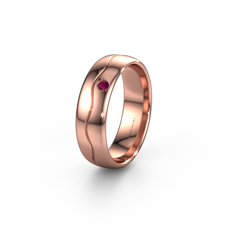 Bild von Ehering WH0701L36AP 585 Roségold ±6x1.7 mm Rhodolit