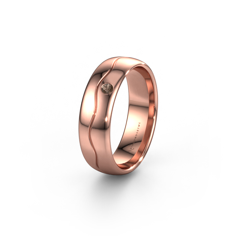 Bild von Ehering WH0701L36AP 585 Roségold ±6x1.7 mm Rauchquarz