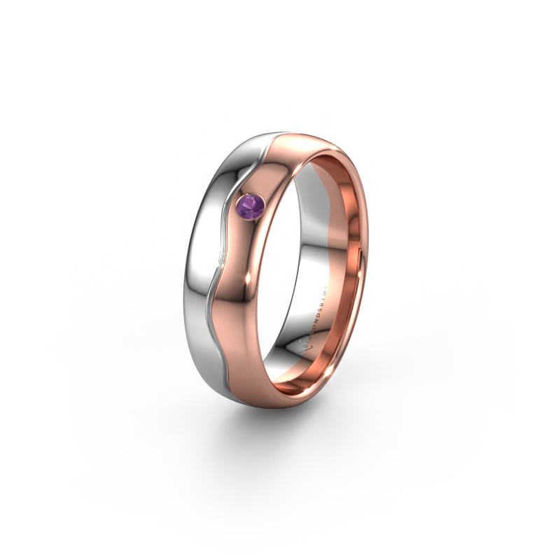 Bild von Ehering WH0701L36AP 585 Weißgold ±6x1.7 mm Amethyst