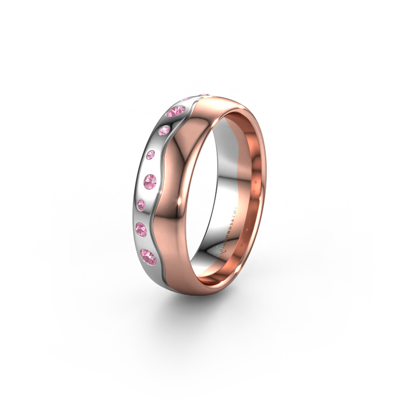 Bild von Ehering WH0717L36AP 585 Weißgold ±6x1.7 mm Pink Saphir