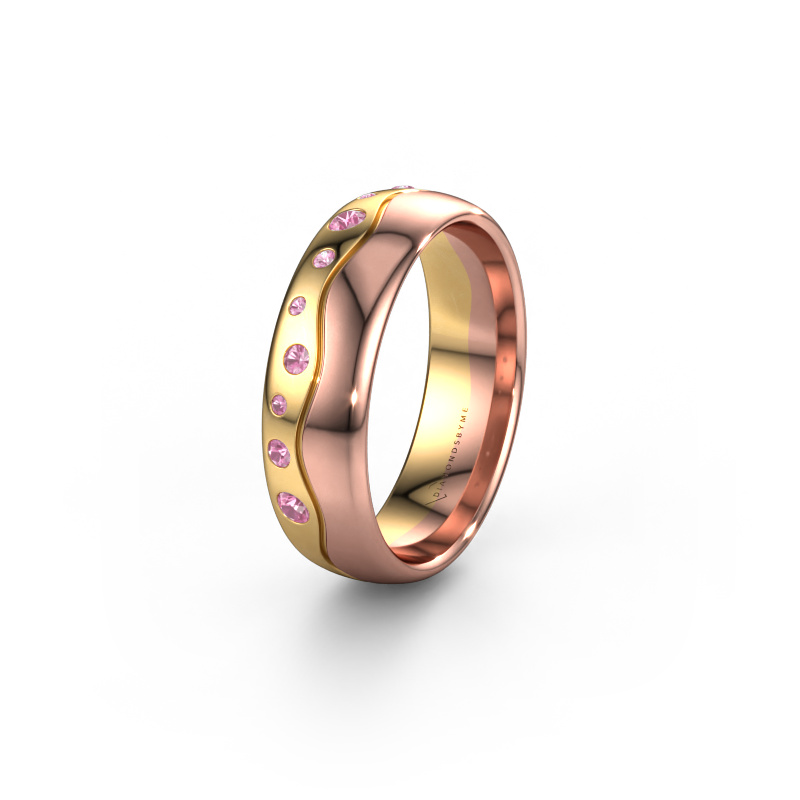 Image de Alliance WH0717L36AP 585 or jaune ±6x1.7 mm Saphir rose