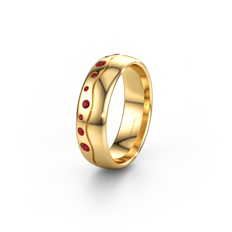 Bild av Vigselring WH0717L36AP 585 gult guld ±6 x 1,7 mm Rubin