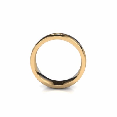 Special flat profile ±0.20 in (5 mm) gold ladies sapphire wedding