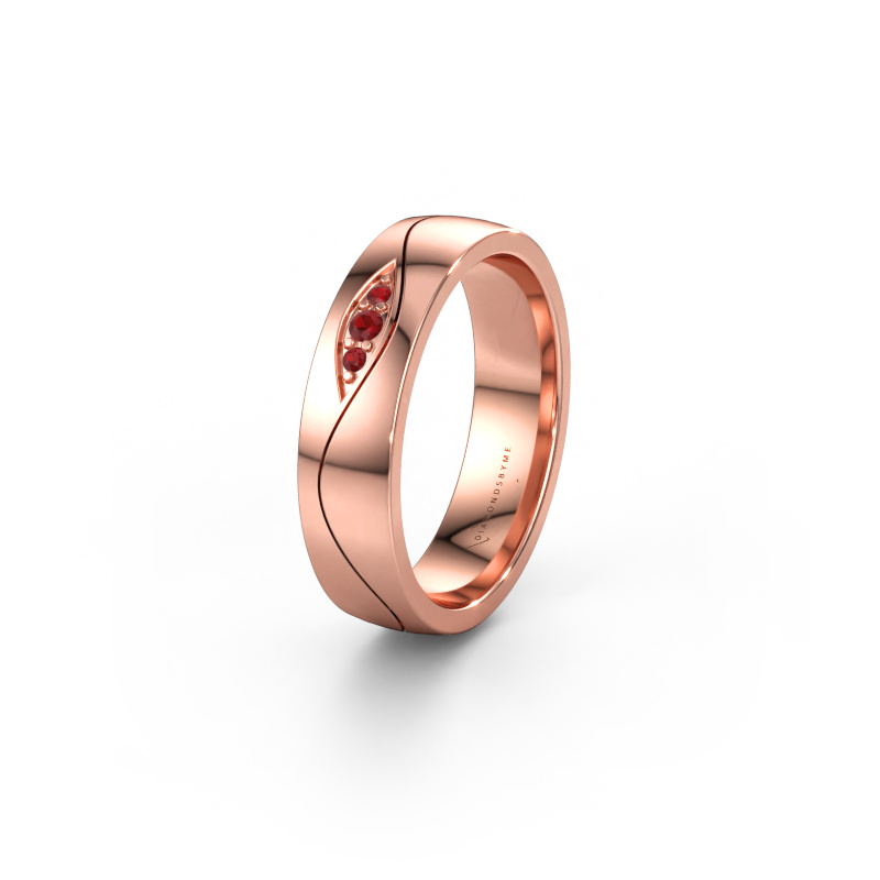 Bild av Vigselring WH0730L25AP 585 roséguld ±5 x 1,7 mm Rubin