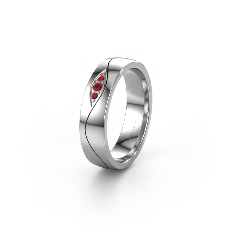 Image of Wedding ring WH0730L25AP 950 platinum ±0.20x0.07 in Ruby