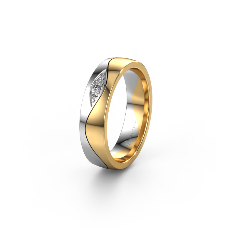 Bild von Ehering WH0730L25AP 585 Weißgold ±5x1.7 mm Zirkonia
