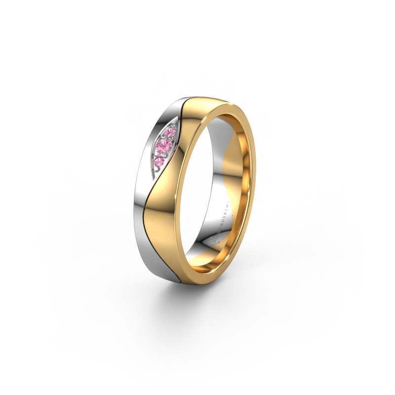 Image of Wedding ring WH0730L25AP 585 white gold ±0.20x0.07 in Pink sapphire