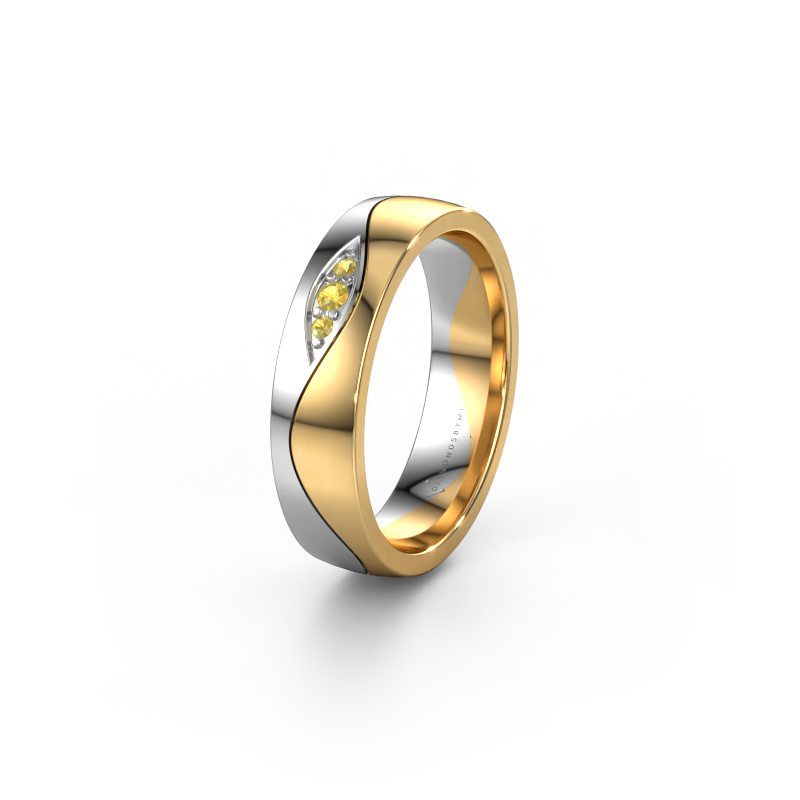 Bild von Ehering WH0730L25AP 585 Weißgold ±5x1.7 mm Gelb Saphir