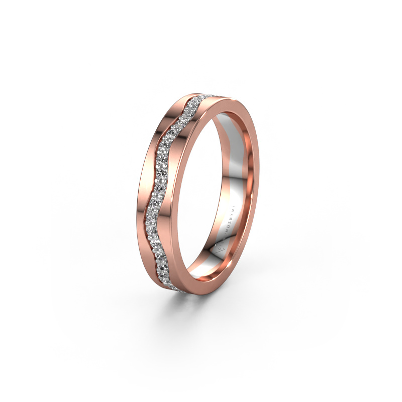 Bild von Ehering WH0803L14AP 585 Roségold ±4x1.7 mm Zirkonia 1.3 mm