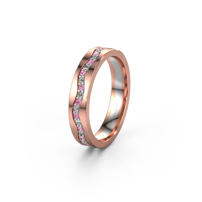 Bild von Ehering WH0803L14AP 585 Roségold ±4x1.7 mm Pink Saphir 1.3 mm