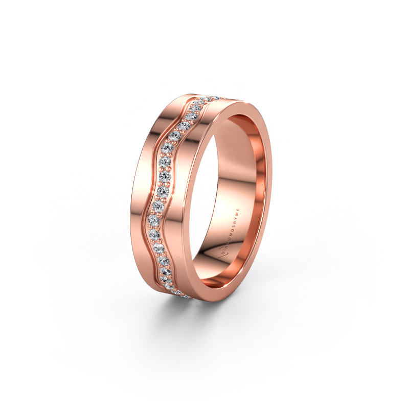 Immagine di Fede nuziale WH0803L16AP 585 oro rosa ±6 x 1,7 mm Zirconia cubica 1.3 mm