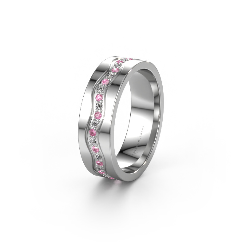 Bild von Trauring WH0803L16AP 950 Platin ±6x1.7 mm Pink Saphir 1.3 mm