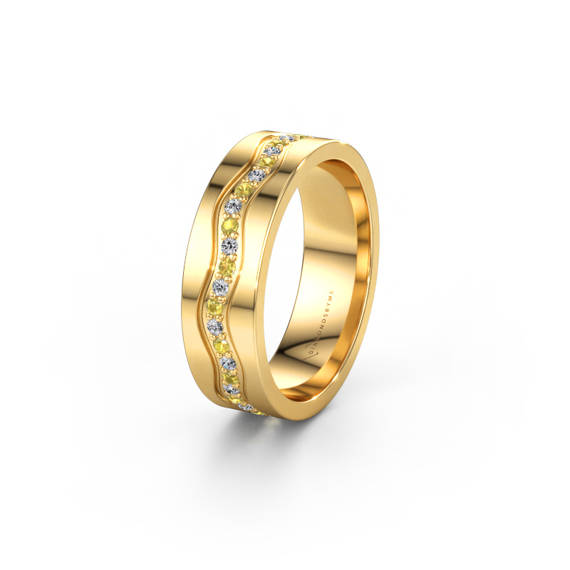 Immagine di Fede nuziale WH0803L16AP 585 oro ±6 x 1,7 mm Zaffiro giallo 1.3 mm