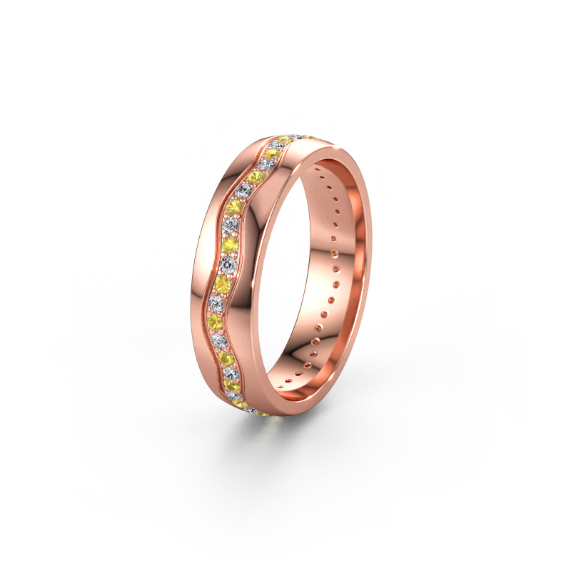 Bild av Vigselring WH0803L25AP 585 roséguld ±5 x 1,7 mm Gul safir
