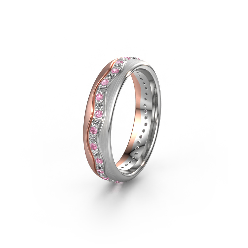 Bild von Ehering WH0803L35BM 585 Roségold ±5x2 mm Pink Saphir