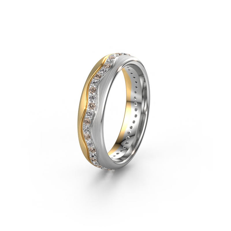 Bild von Ehering WH0803L35BM 585 Gold ±5x2 mm Braun Diamant
