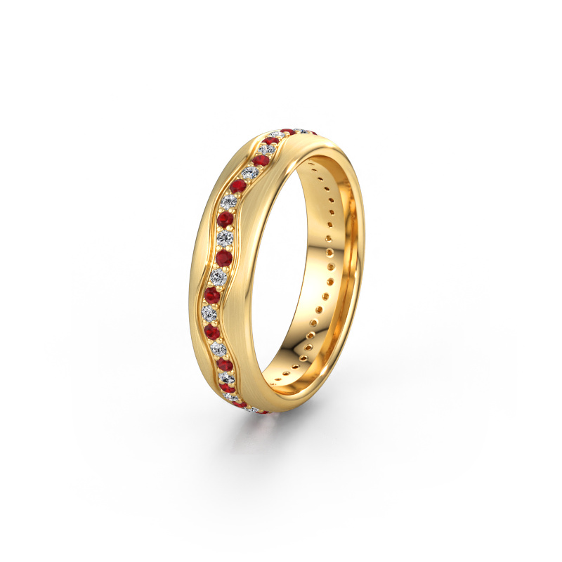 Bild av Vigselring WH0803L35BM 585 gult guld ±5 x 2 mm Rubin