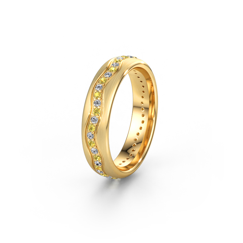 Immagine di Fede nuziale WH0803L35BM 585 oro ±5 x 2 mm Zaffiro giallo
