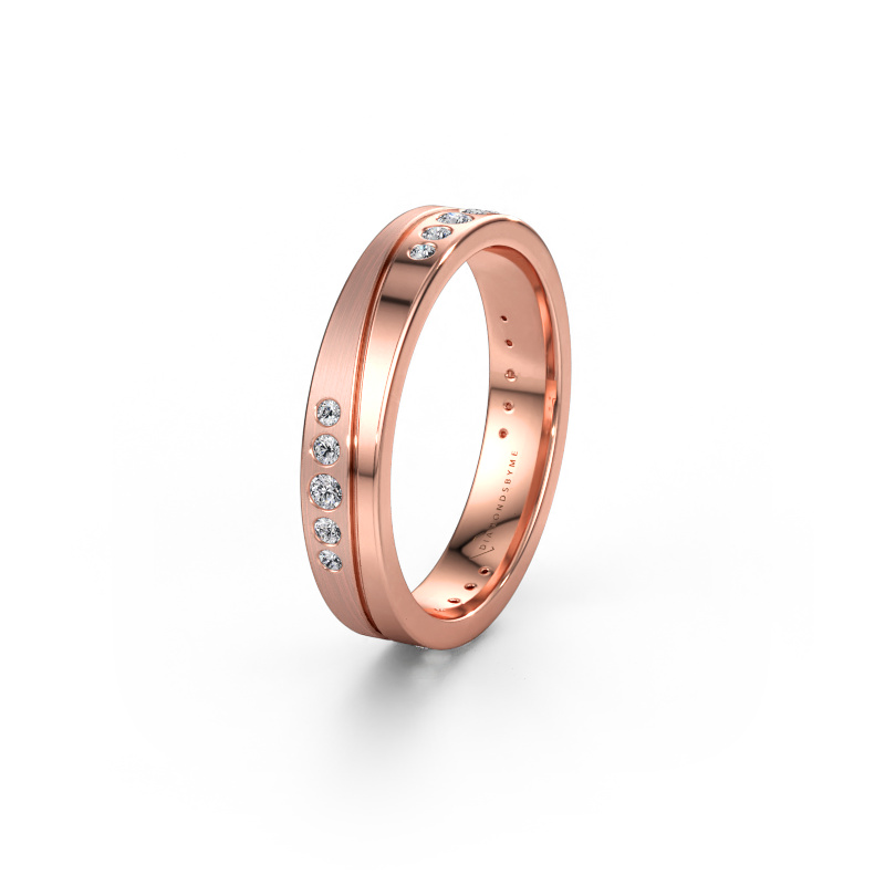 Bild av Vigselring WH0901L14A20PM 585 roséguld ±4 x 1,7 mm Diamant