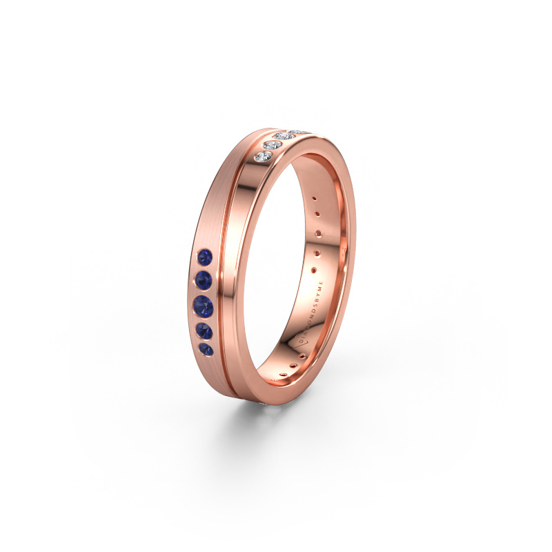 Immagine di Fede nuziale WH0901L14A20PM 585 oro rosa ±4 x 1,7 mm Zaffiro