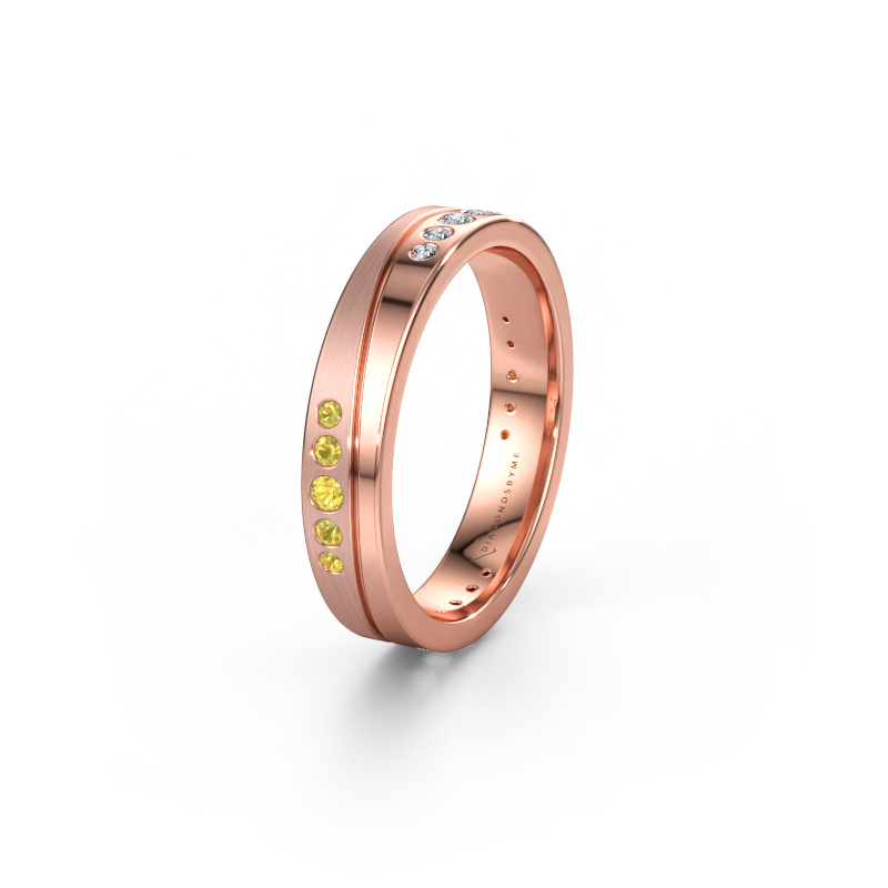 Immagine di Fede nuziale WH0901L14A20PM 585 oro rosa ±4 x 1,7 mm Zaffiro giallo