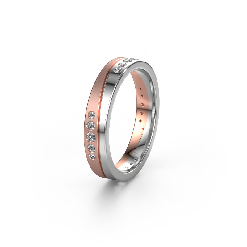 Image of Wedding ring WH0901L14A20PM 585 rose gold ±0.16x0.07 in Zirconia