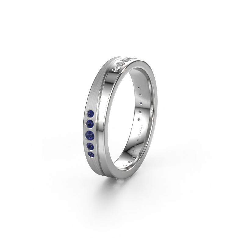 Image of Wedding ring WH0901L14A20PM 950 platinum ±0.16x0.07 in Sapphire