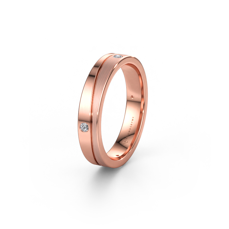 Immagine di Fede nuziale WH0901L14APM 585 oro rosa ±4 x 1,7 mm Diamante
