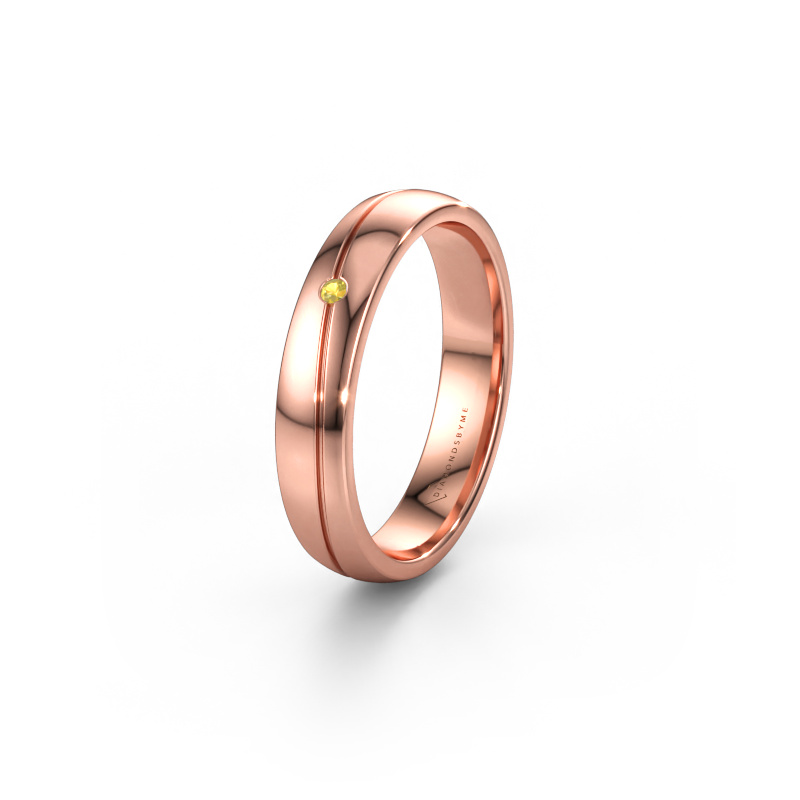 Bild av Vigselring WH0901L24AP 585 roséguld ±4 x 1,7 mm Gul safir