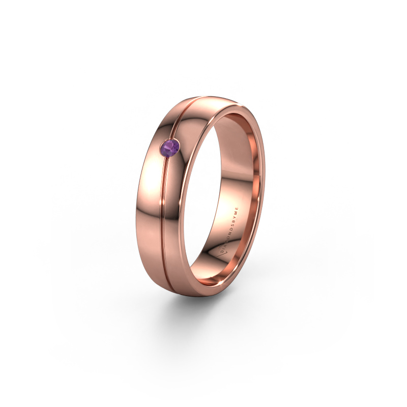 Bild von Ehering WH0901L25AP 585 Roségold ±5x1.7 mm Amethyst