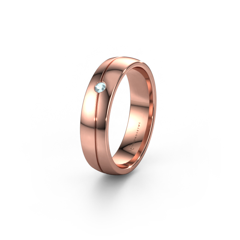 Bild von Ehering WH0901L25AP 585 Roségold ±5x1.7 mm Aquamarin