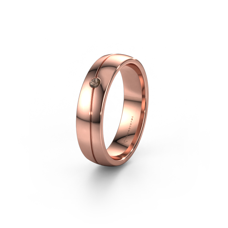 Bild von Ehering WH0901L25AP 585 Roségold ±5x1.7 mm Rauchquarz