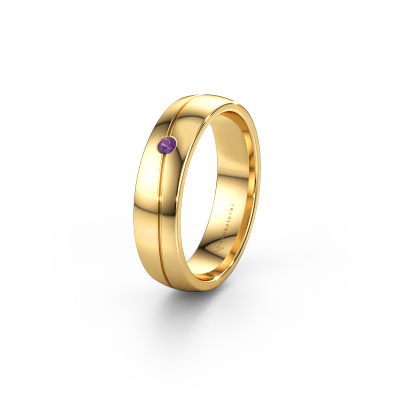 Immagine di Fede nuziale WH0901L25AP 585 oro ±5 x 1,7 mm Ametista