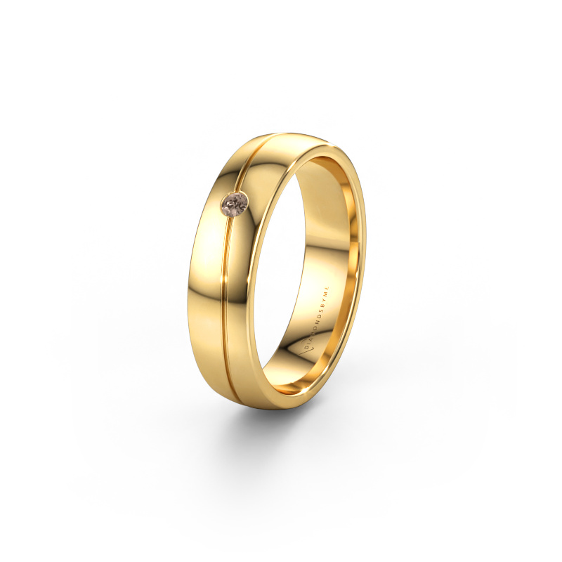 Immagine di Fede nuziale WH0901L25AP 585 oro ±5 x 1,7 mm Diamante marrone