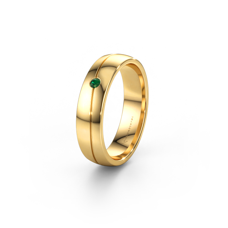 Bild av Vigselring WH0901L25AP 585 gult guld ±5 x 1,7 mm Smaragd