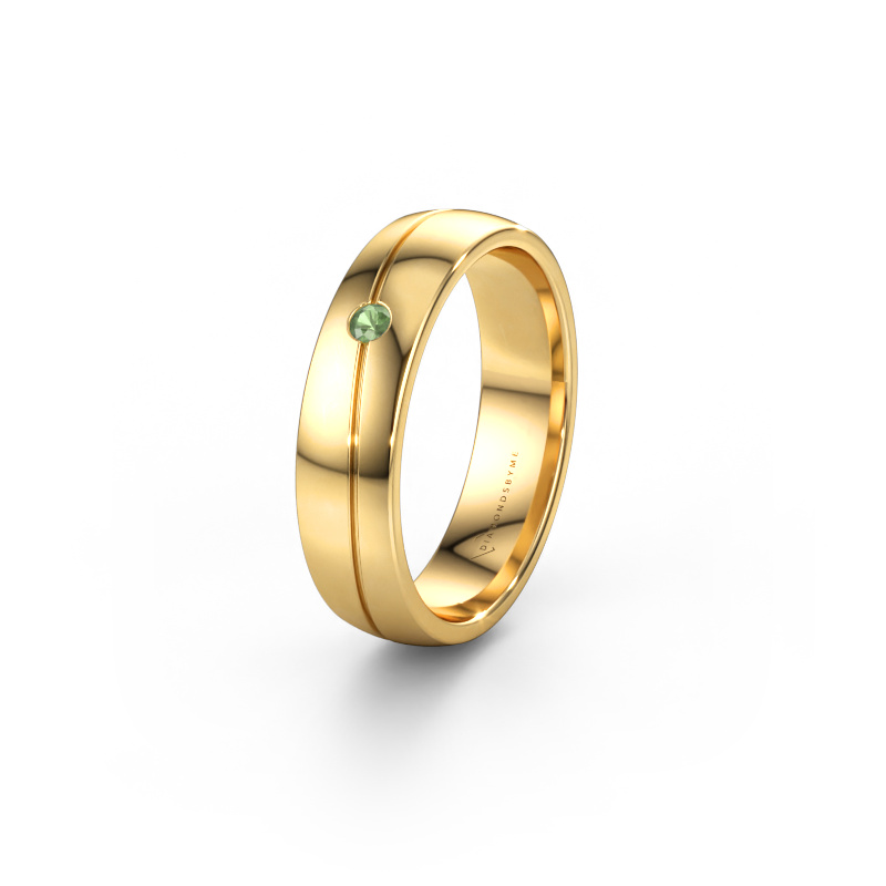 Immagine di Fede nuziale WH0901L25AP 585 oro ±5 x 1,7 mm Tormalina verde