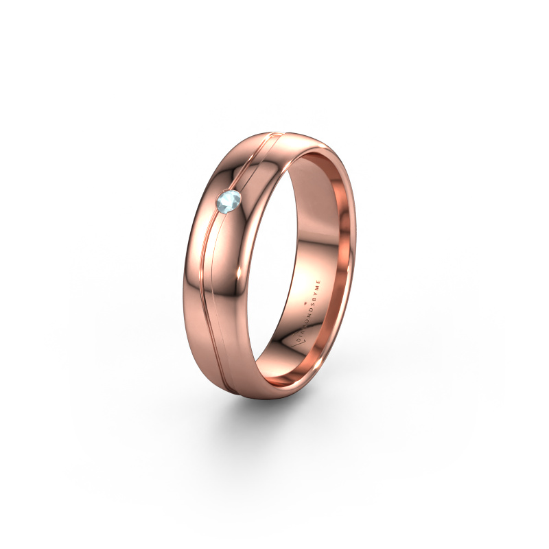 Image de Alliance WH0905L35X 585 or rose ±5x1.7 mm Aigue-marine